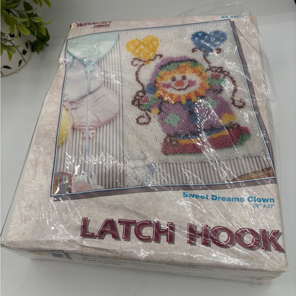 Sweet Dreams Clown Latch Hook Kit - Colorful Design